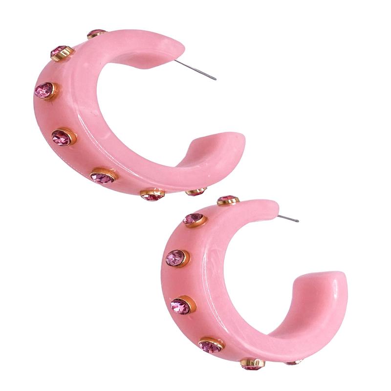 Skyler Hoops - Blush - FINAL SALE
