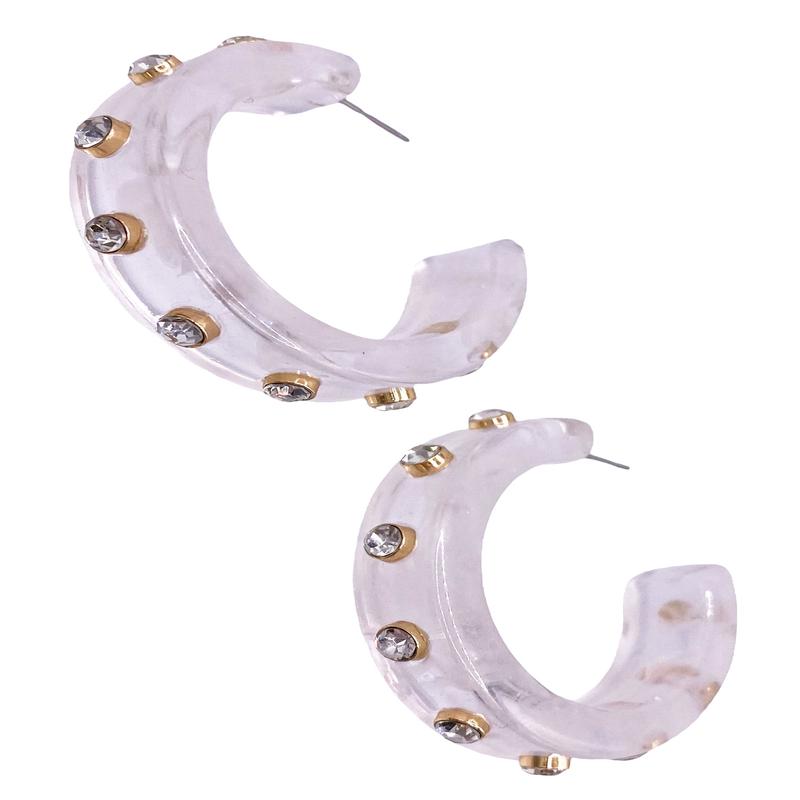 Skyler Hoops - White - DOORBUSTER