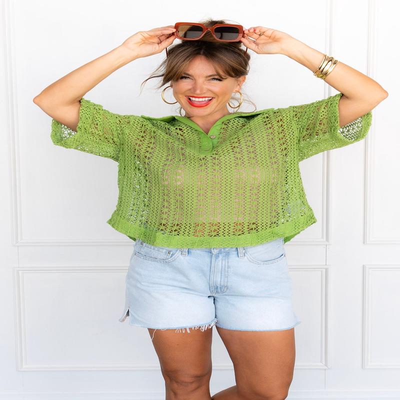 Tell You Later Top - Cyber Lime - FINAL SALE