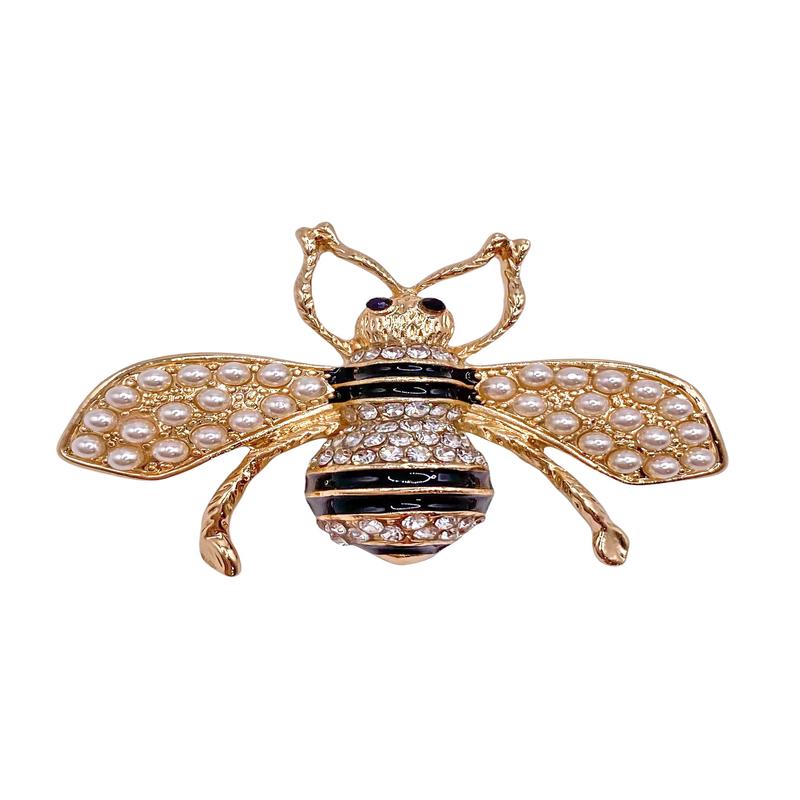 Very Busy Brooch - Gold Cream