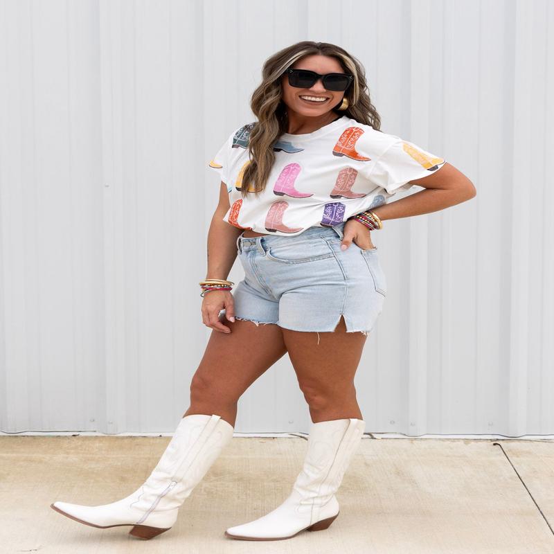 Wild West Cowboy Boot Tee | Queen Of Sparkles - SALE