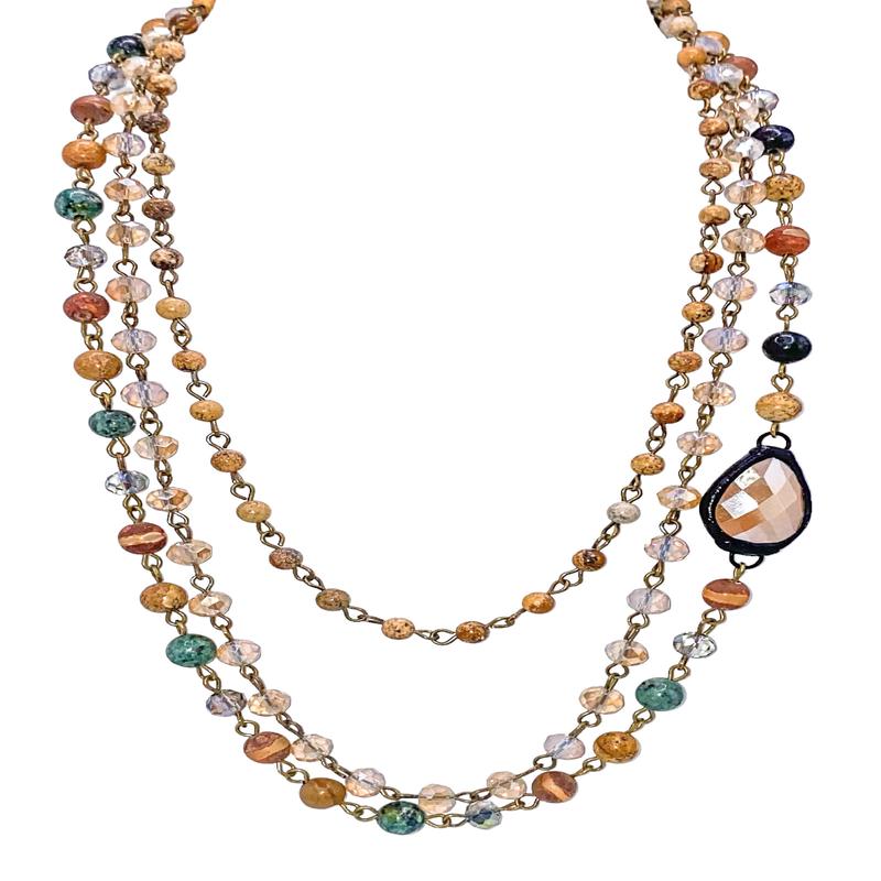 Worth Your Wait Necklace - Brown - FINAL SALE