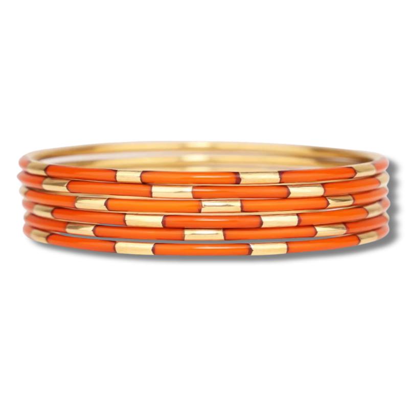 BudhaGirl Veda Bangles - Burnt Orange (Set of 6) | RESTOCK