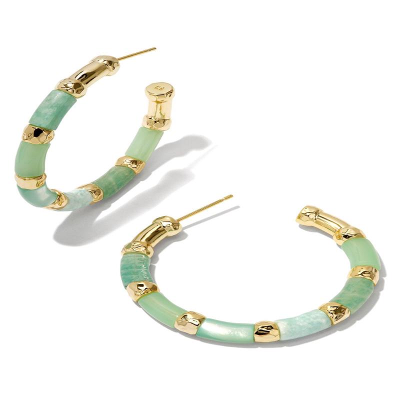 Gigi Hoop Earrings - Gold Blue Mix | Kendra Scott