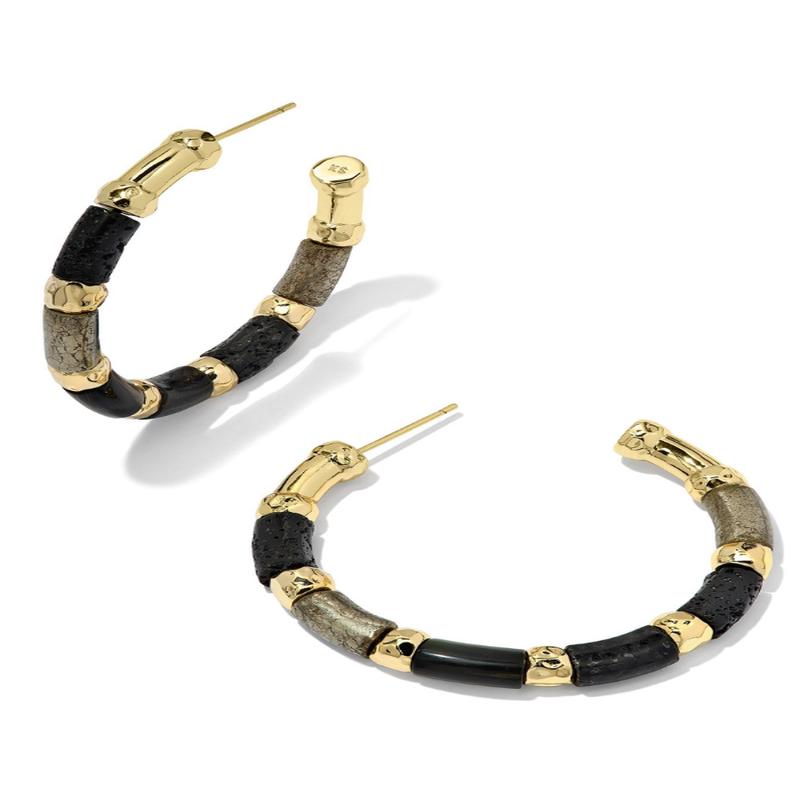 Gigi Hoop - Gold Black Mix | Kendra Scott