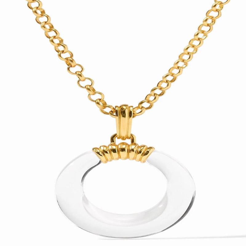 Madison Statement Pendant Necklace - Clear | Julie Vos