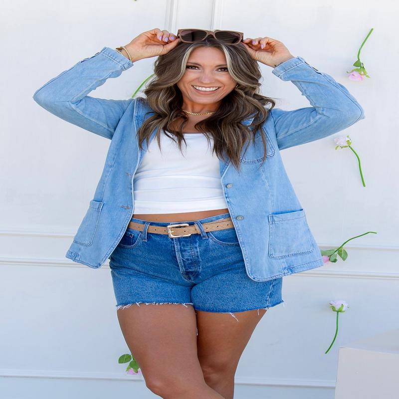Real Time Denim Blazer