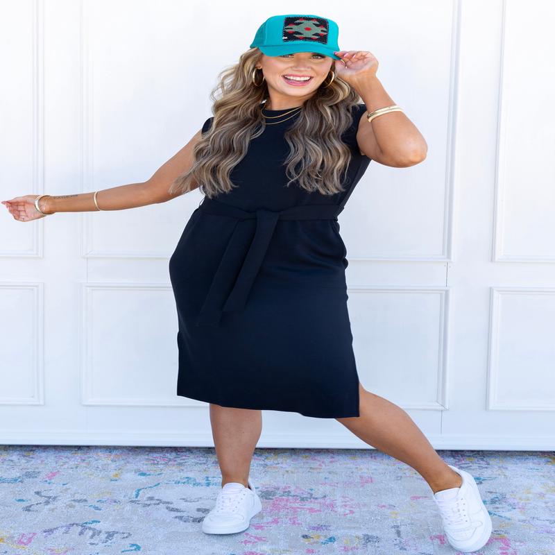 AirEssentials Tie-Waist Tank Dress - Black | SPANX - FINAL SALE