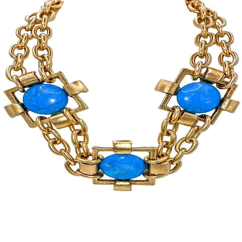 Bring Me Peace Necklace - Turquoise | Yochi - DOORBUSTER