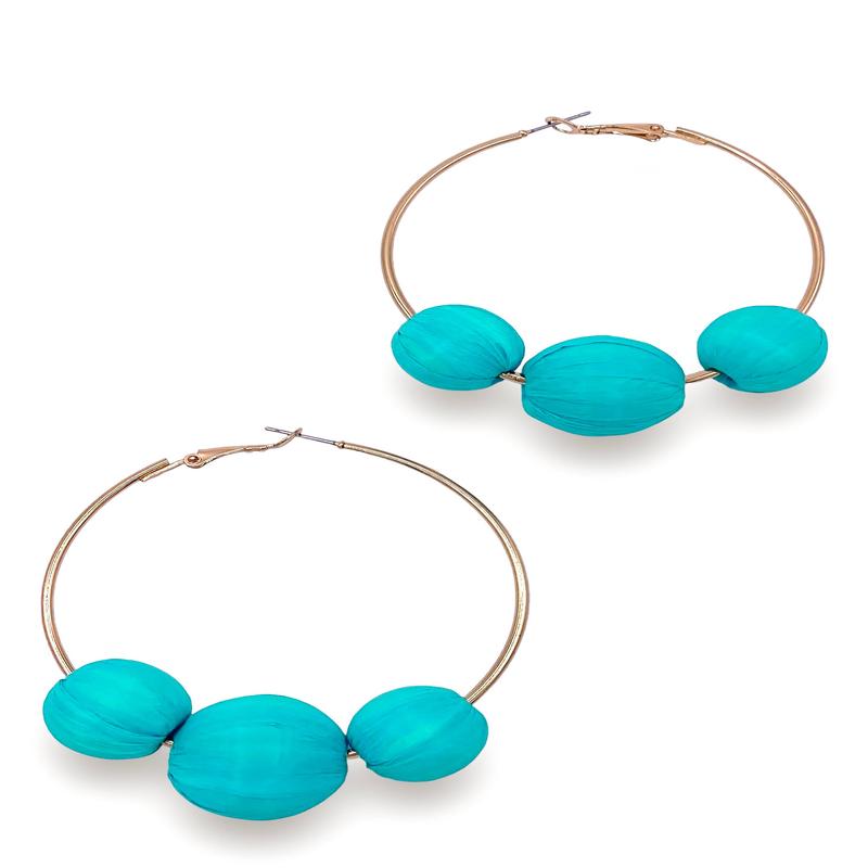 Major Moment Turquoise Hoops Earrings *Final Sale*