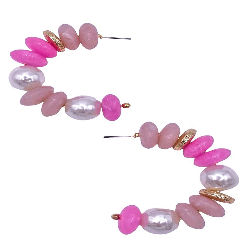Pure Joy Hoops - Pink