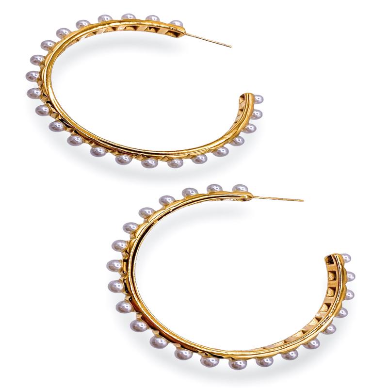 Ellie Pearl Hoops | Bracha