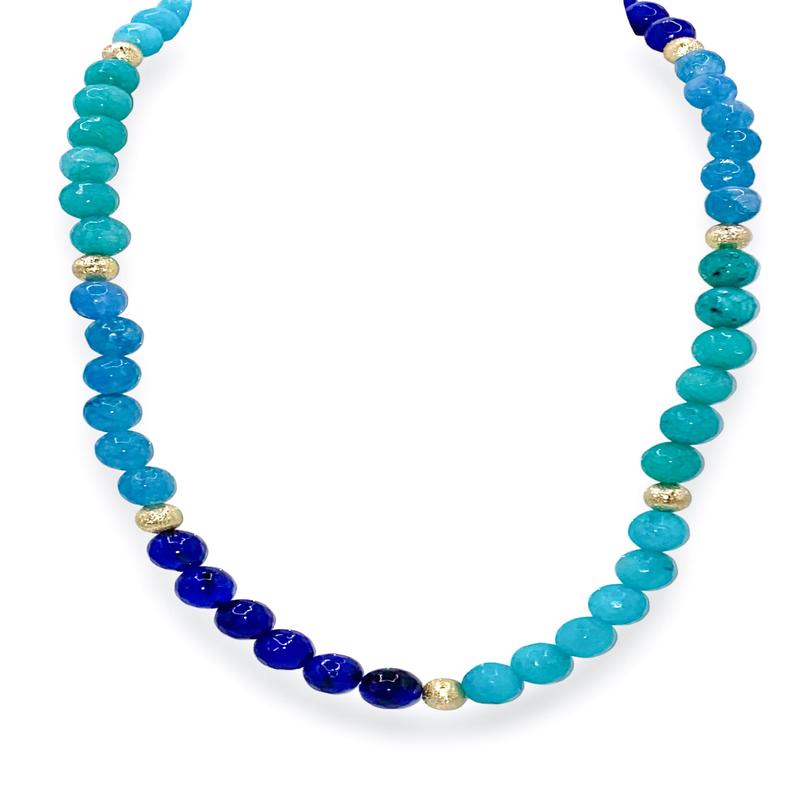 Gina Necklace - Aquamarine | Treasure Jewels - FINAL SALE