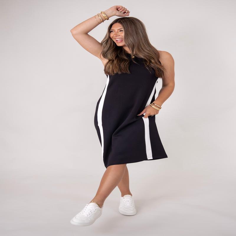 AirEssentials Side Stripe Tank Midi Dress | Spanx - FINAL SALE