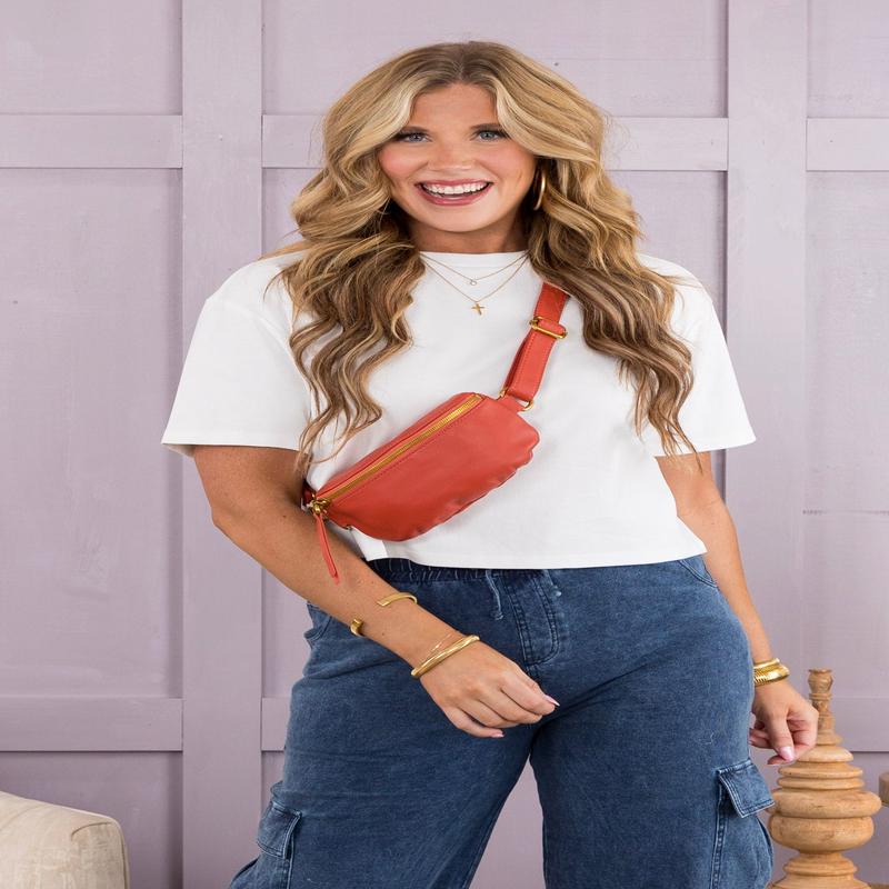 Fern Belt Bag - Red Clay | HOBO - SALE