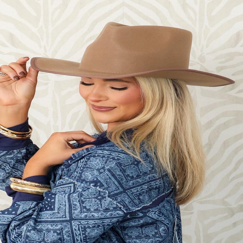 GIGI PIP June Brown Teardrop Rancher Hat