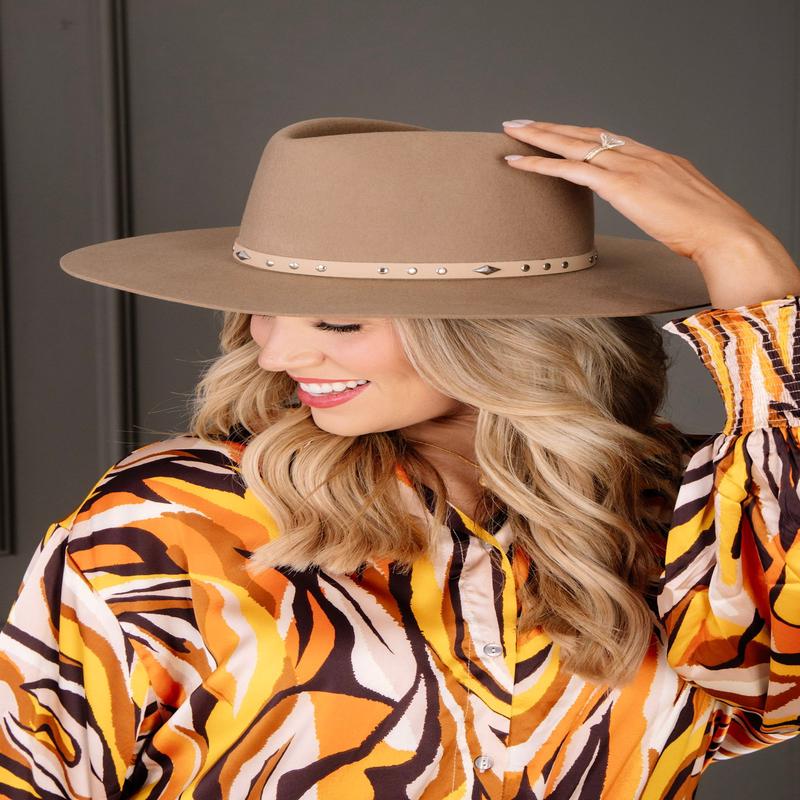 GIGI PIP Studded Leather Hat Band