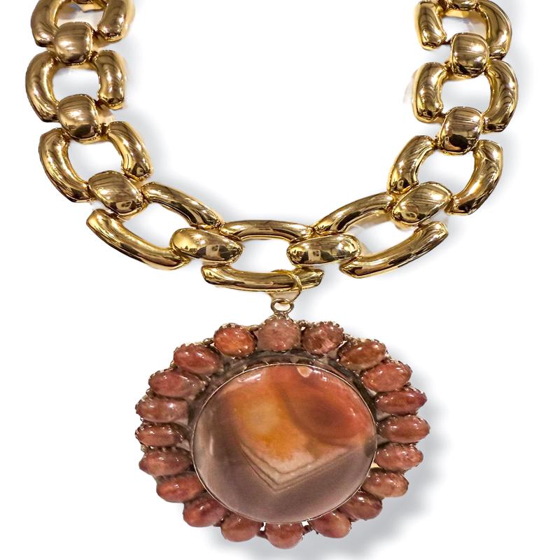 Made in the Deep South 1960s Agate 1970s Necklace