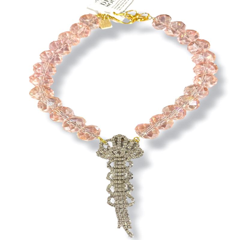 Made in the Deep South 1960s Earring 1950s Crystal Rondelle Necklace