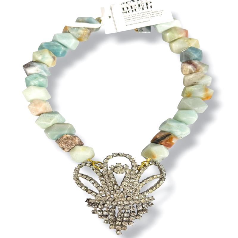 Made in the Deep South 1960s Shoe Clip 1960s Amazonite Necklace