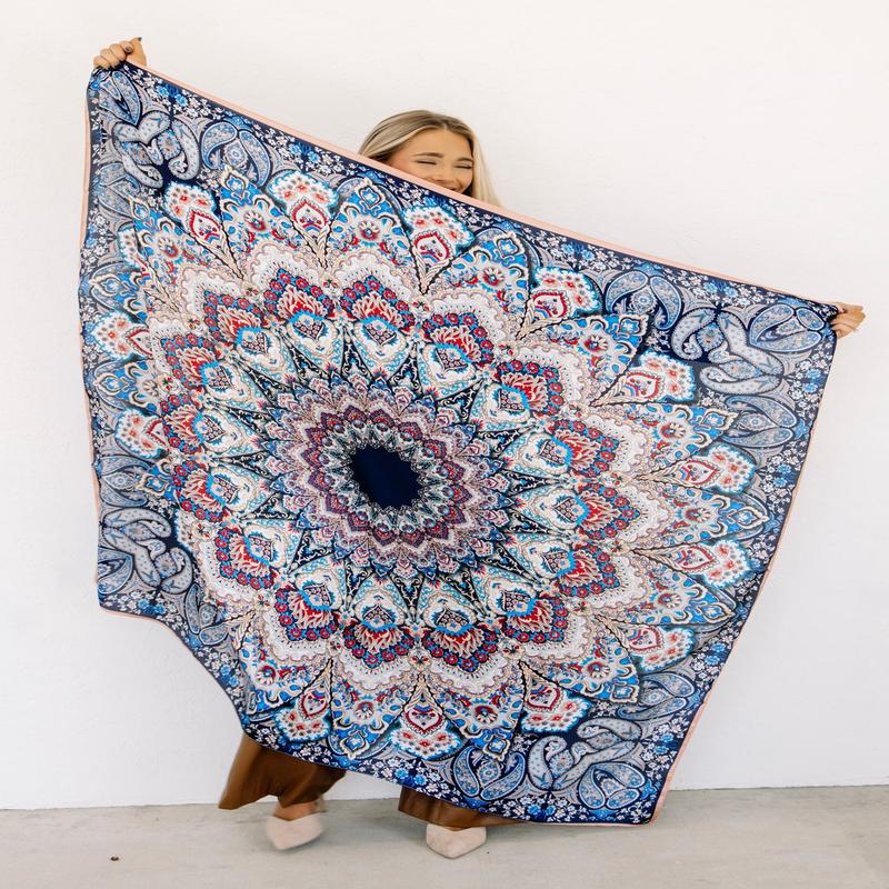 Nights Like This Red and Black Satin Paisley Scarf