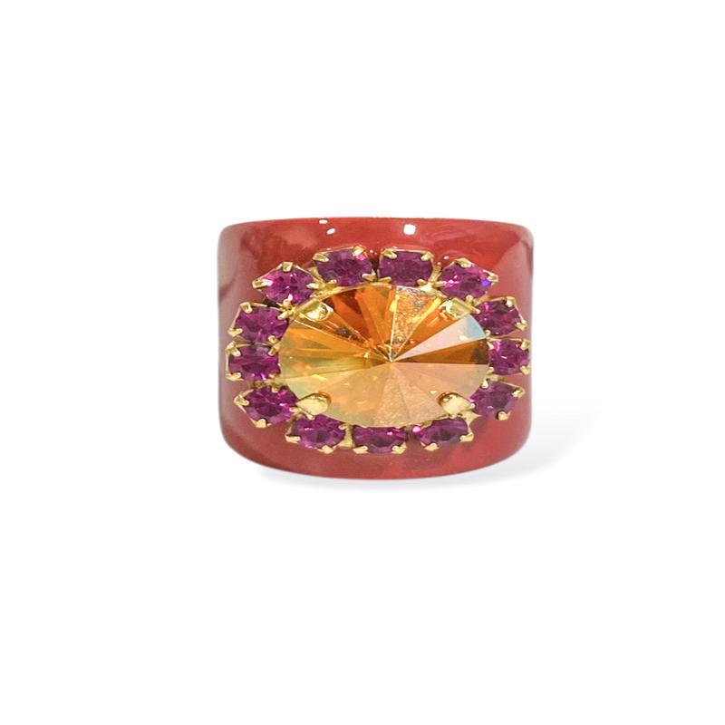 TOVA Jacci Berry Enamel Ring