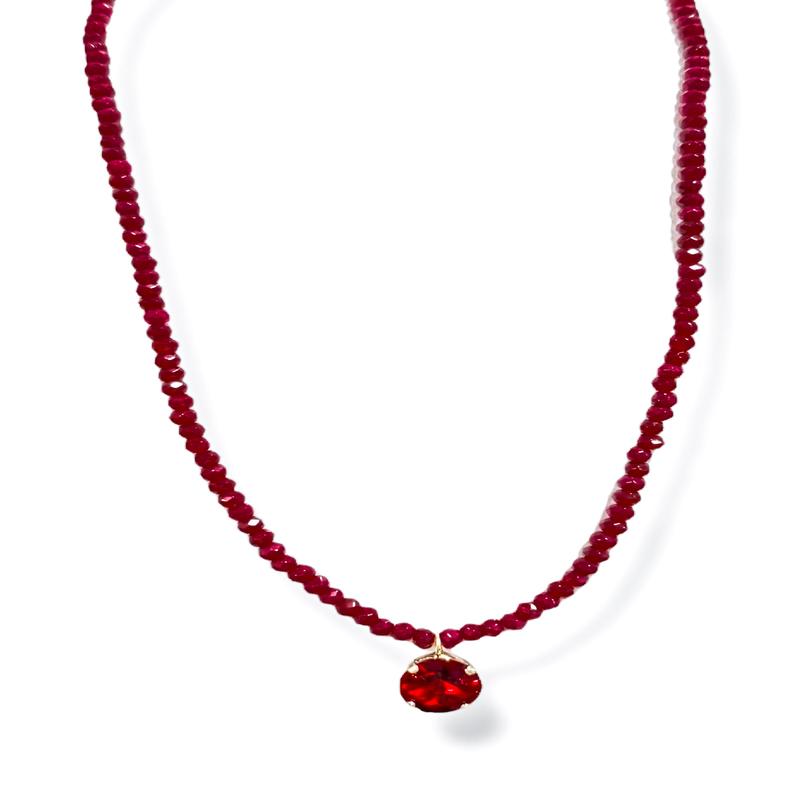 TOVA Paige Red Necklace