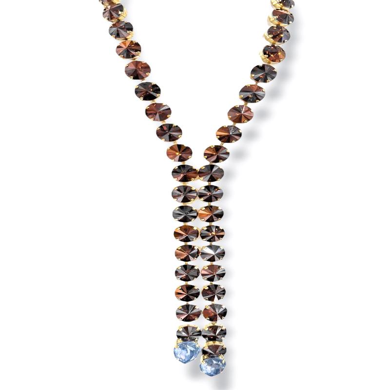 TOVA Split Chocolate Necklace