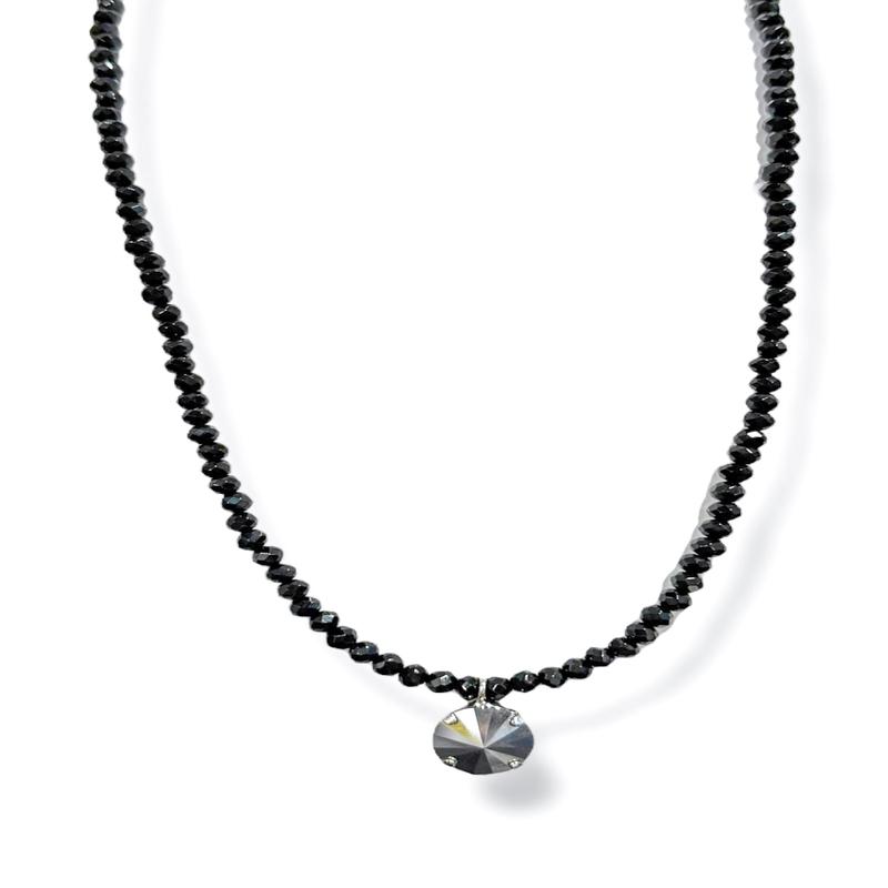 TOVA X TWT Paige Black Chrome Necklace