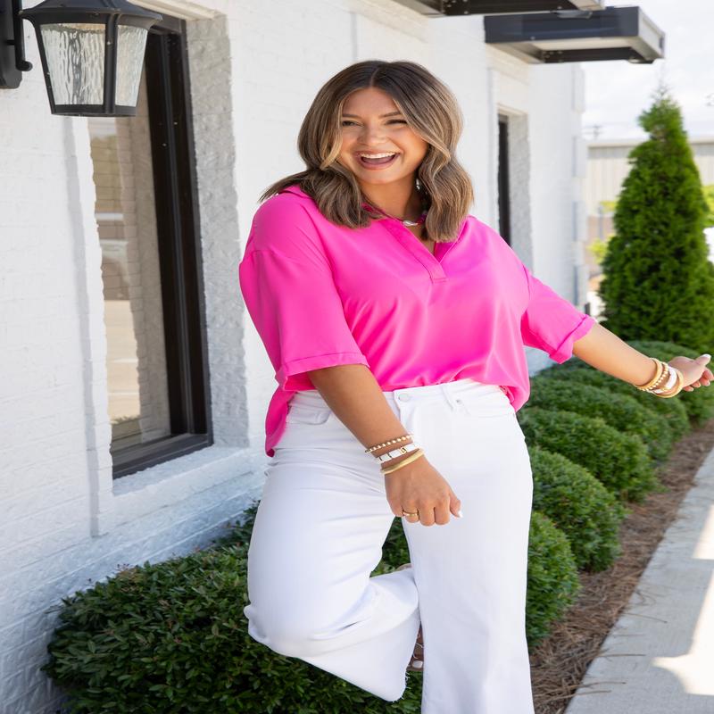 In Time Top - Pink - FINAL SALE