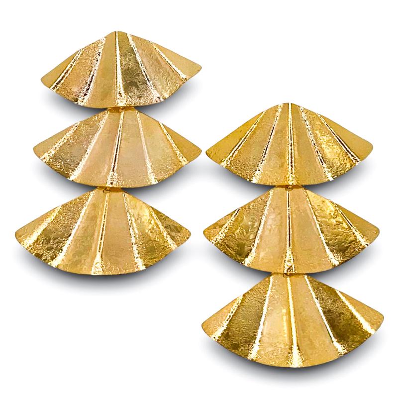 Triple Abanico Earrings | Treasure Jewels