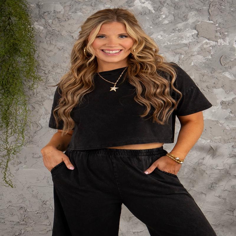 Sway Cropped Tee - Black | Z Supply - FINAL SALE