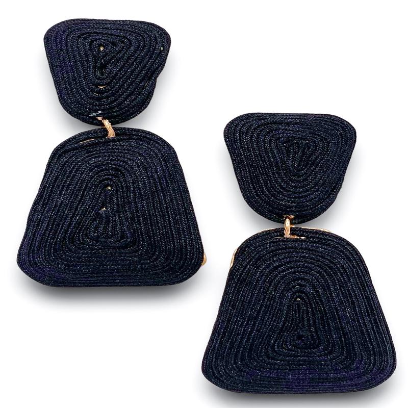 Drop The Ball Earrings - Black