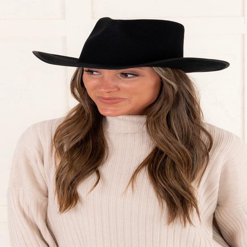 GIGI PIP June Teardrop Black Rancher Hat