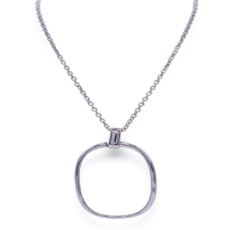 Hold On Tight Necklace - Rhodium - FINAL SALE