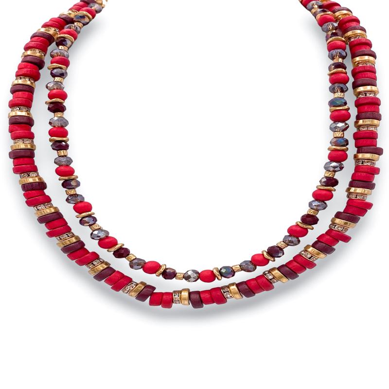 Julia Necklace - Wine - FINAL SALE