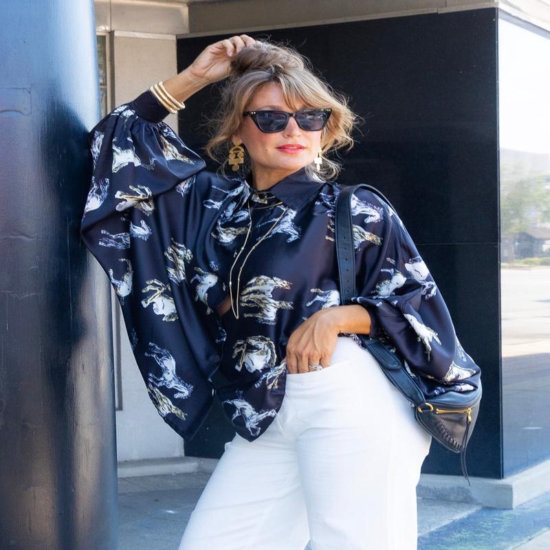 On The Run Satin Blouse