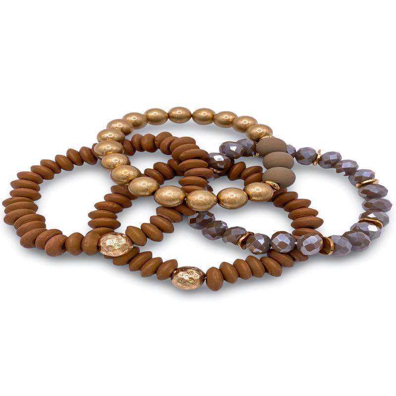 Quick Thinking Bracelet Set - Brown