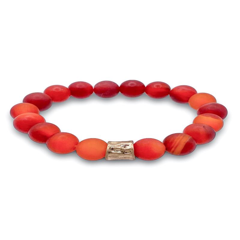 Set in Stone Bracelet - Burnt Orange