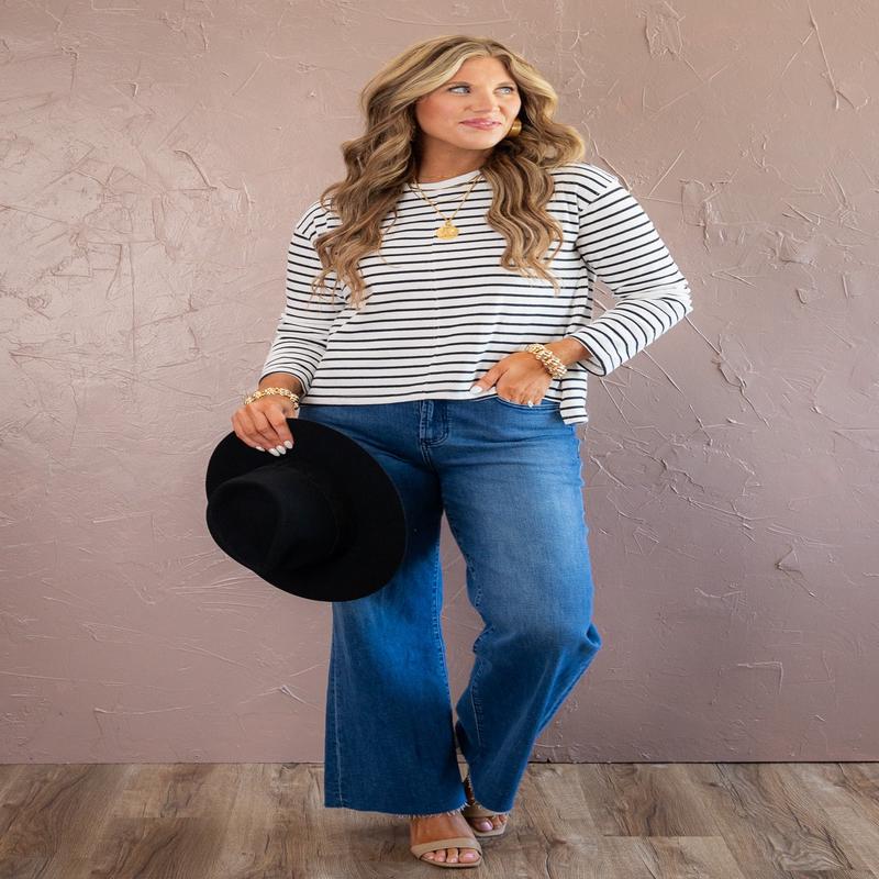 Between The Lines Top - SALE