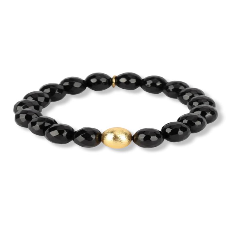 BudhaGirl Bianca Black Beaded Bracelet