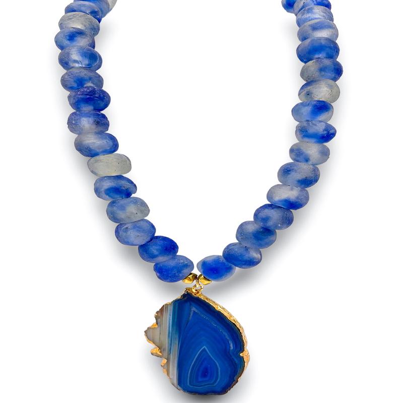 Clear View Necklace - Blue on Blue | RESTOCK