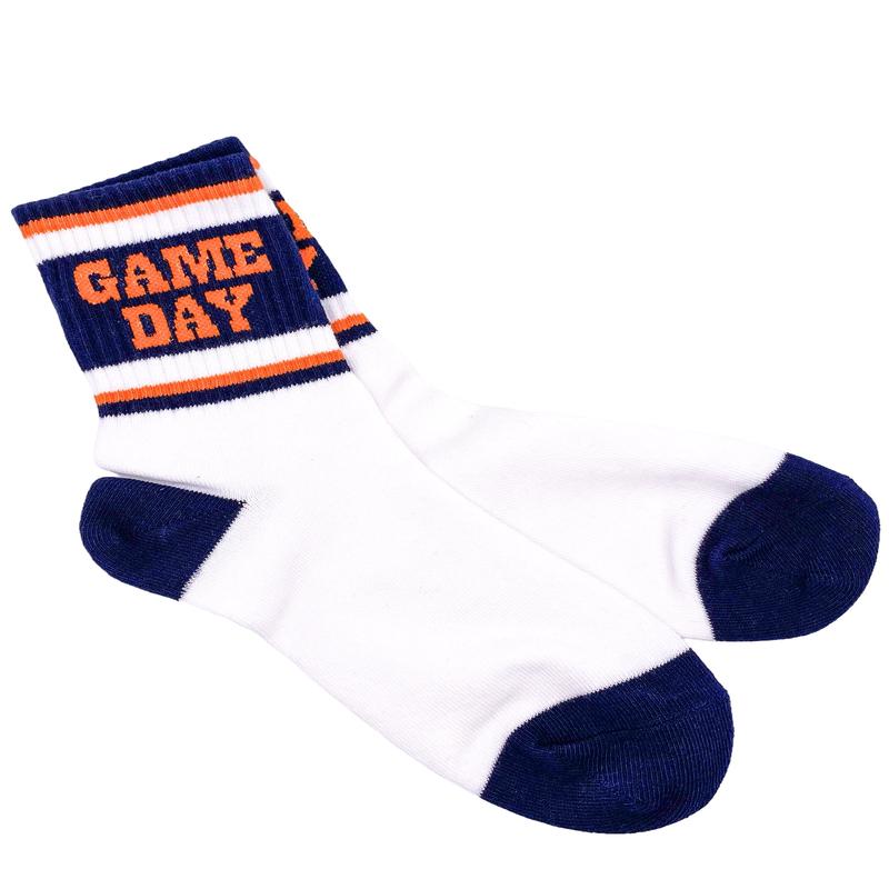Game Day Socks - Navy/Orange - SALE