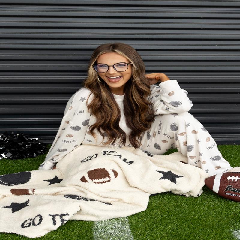 " Go Team" Football Blanket - FINAL SALE