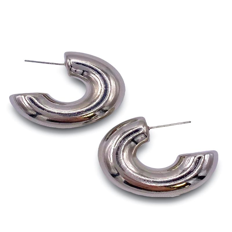 Blessings Hoop - Rhodium - FINAL SALE