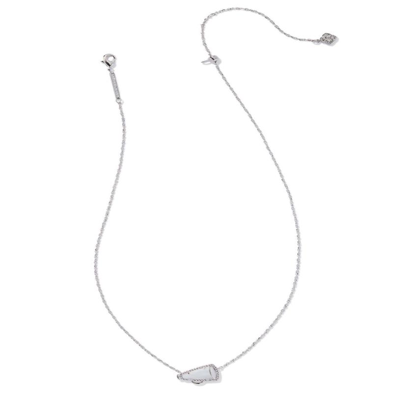 Cheer Short Pendant Necklace - Silver White MOP | Kendra Scott