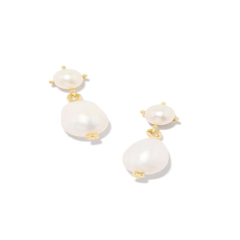 DOORBUSTER - Eve Drop Earrings - Gold White Pearl | Kendra Scott