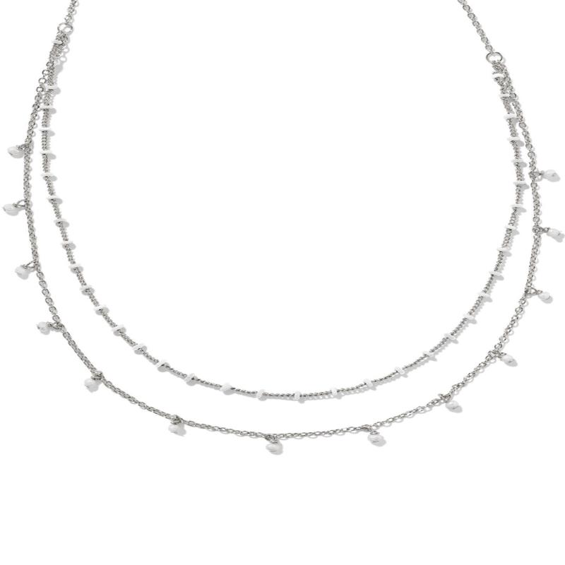 Eve Multi Strand Necklace - Silver White Mix | Kendra Scott - SALE