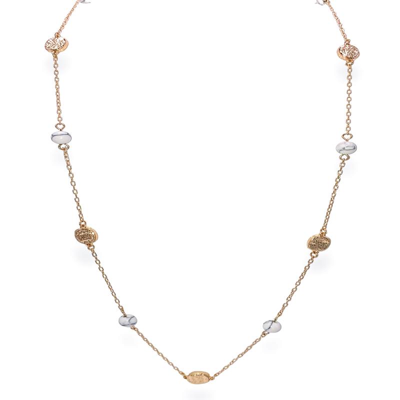 Follow Along Necklace - Howlite - SALE