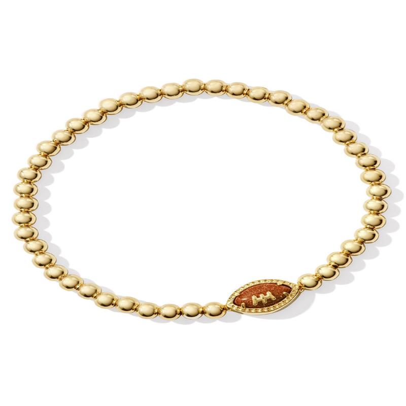 Football Stretch Bracelet - Gold Orange Goldstone | Kendra Scott - FINAL SALE